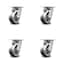 Service Caster 4 Inch Kingpinless V Groove Semi Steel Wheel Swivel Top Plate Caster, 4PK SCC-KP30S420-VGR-4 - alternate 1